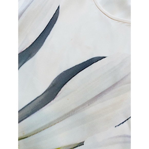 TIBI • White Silk Floral Racerback Tank Top, 0 - Picture 13 of 15